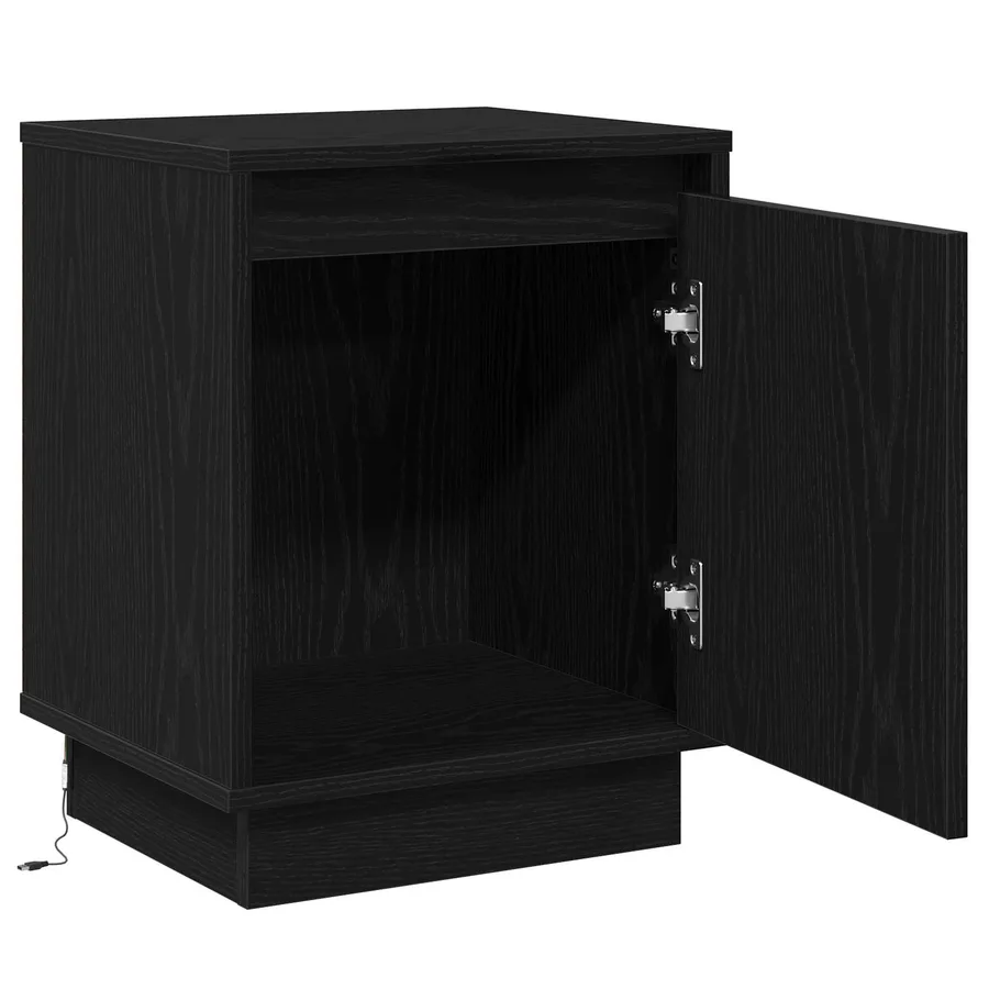 Cabinet de chevet Chêne noir 39 x 34,5 x 50 cm - 5