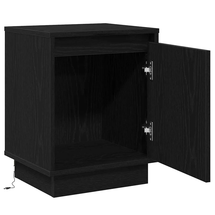 Cabinet de chevet Chêne noir 39 x 34,5 x 50 cm - 6