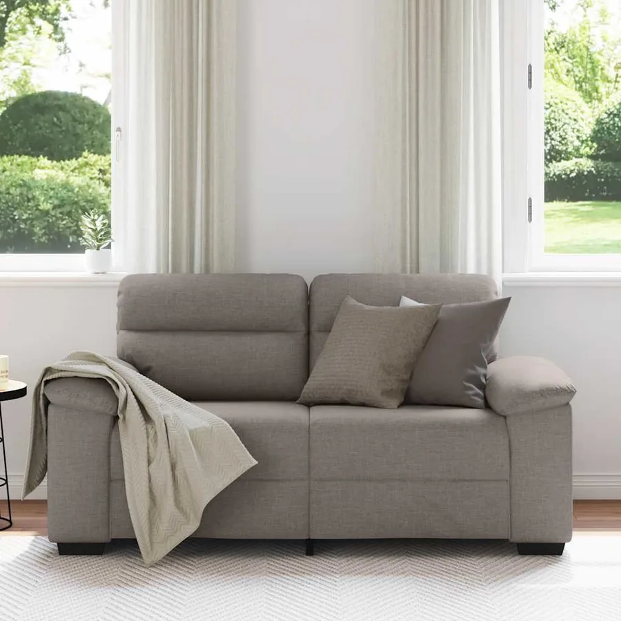 Canapé 2 places taupe 160x81x84 cm en tissu - 3