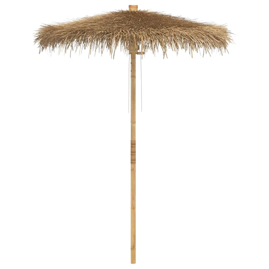 Parasol Tiki avec toile en feuille de bananier 180 cm en bambou - 2