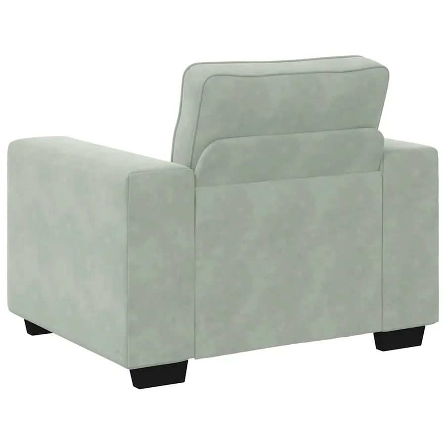 Ensemble de canapés 3 pcs avec coussins Gris clair Velours - 7