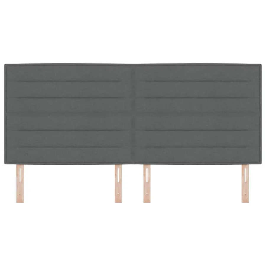 Tête de lit LED avec bandes LED Gris foncé 200 cm tissu - 5
