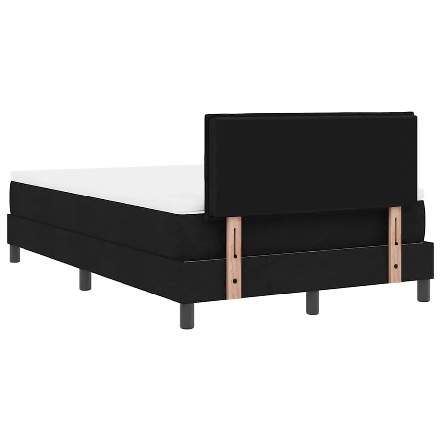 Lit à ressorts avec matelas avec LED Noir 120 x 200 cm tissu - 8