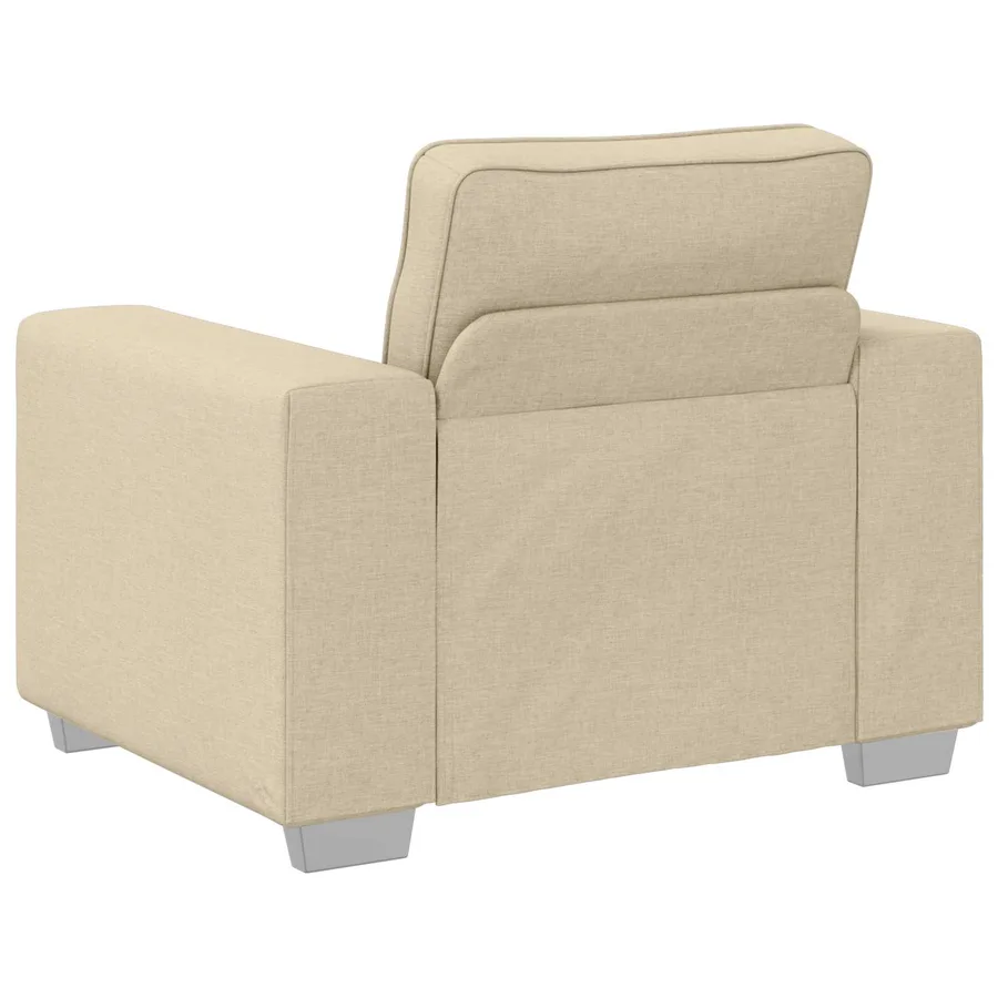 Canapé 3 pcs Crème 219 x 80 x 82 cm Tissu en lin mélangé - 7