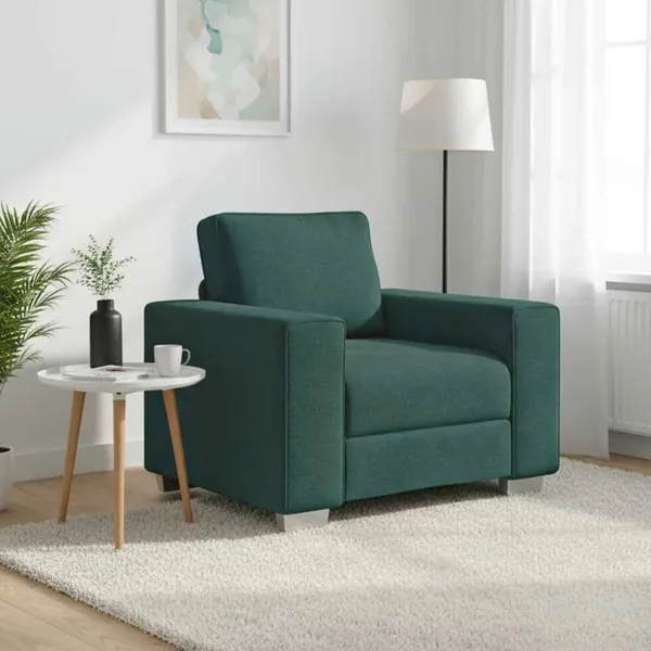 Fauteuil Vert foncé 100 cm tissu