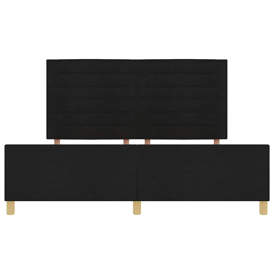 Cadre de lit avec tête de lit Noir 180 x 200 cm tissu - 7