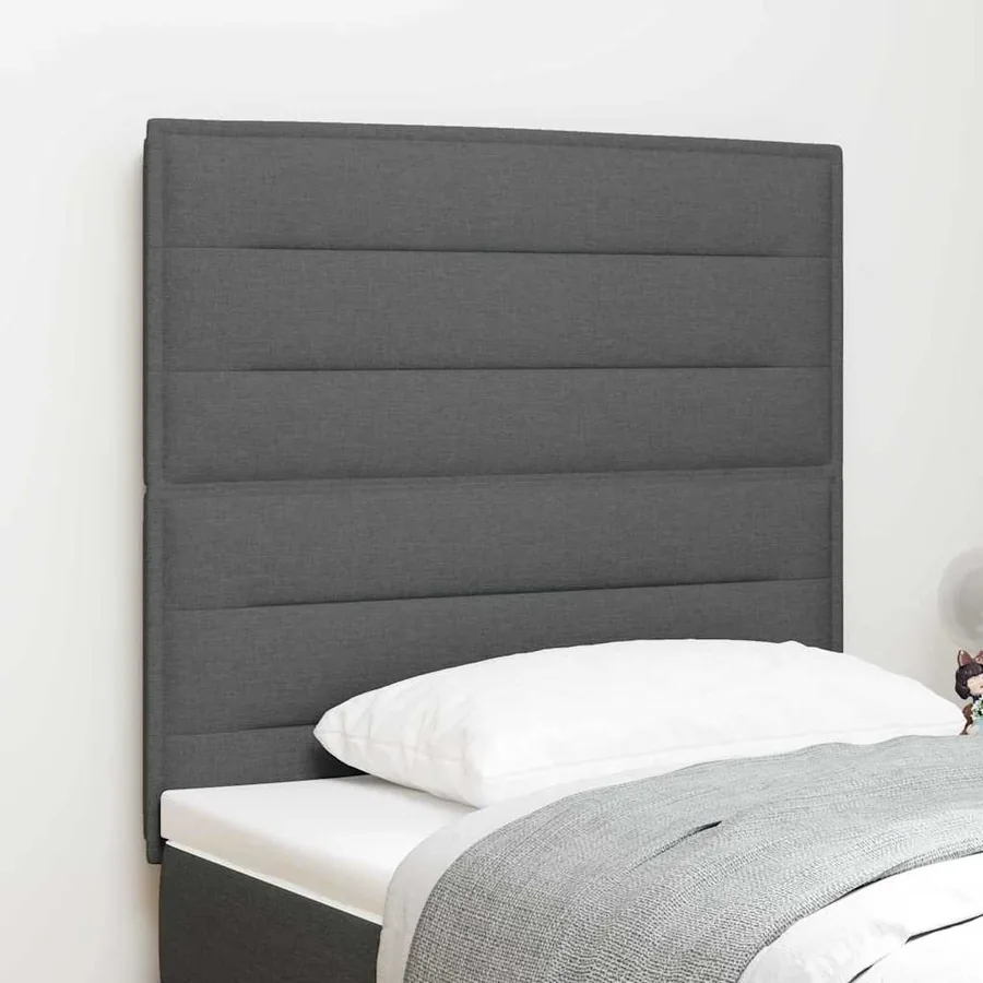 Tête de lit Gris foncé 80 cm tissu