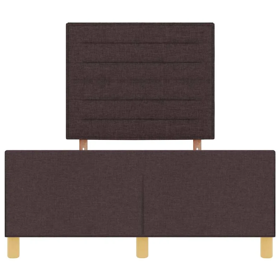 Cadre de lit avec tête de lit Marron foncé 120 x 200 cm tissu - 7