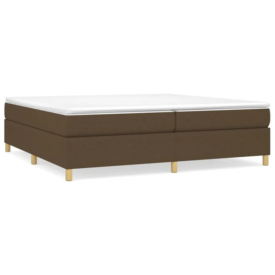 Sommier à lattes de lit avec matelas Marron foncé 200x200 cm - 2
