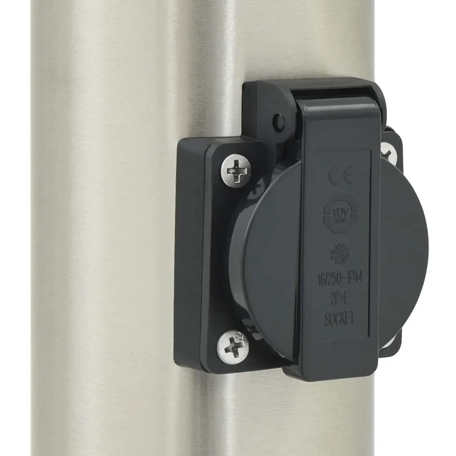Borne lumineuse avec détecteur et prise 110 cm acier inoxydable IP44 - 9
