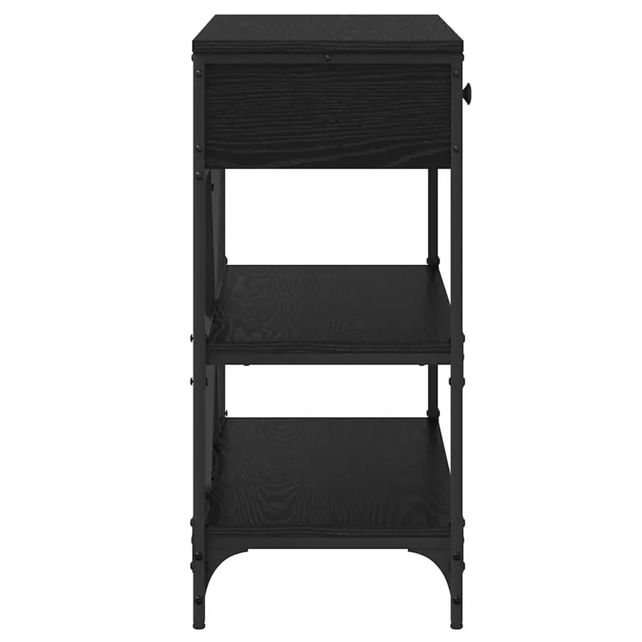 Table console avec tiroir Chêne noir 100 x 34,5 x 75 cm bois - 7