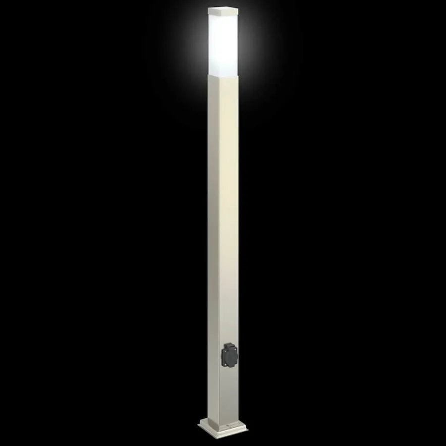 Borne lumineuse avec sortie 110 cm en acier inoxydable IP44 - 6