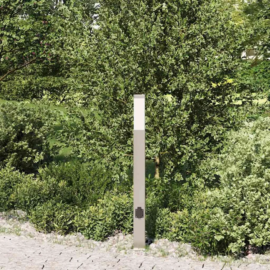 Borne lumineuse avec sortie 80 cm en acier inoxydable IP44 - 3