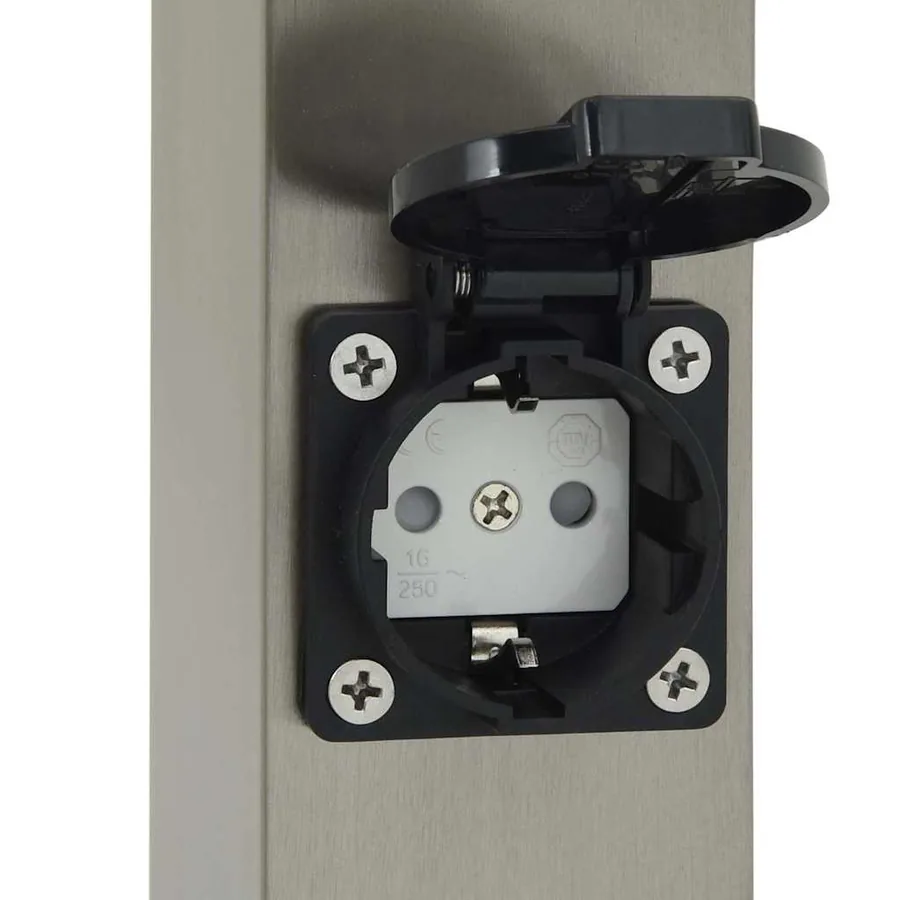 Borne lumineuse avec sortie 80 cm en acier inoxydable IP44 - 9