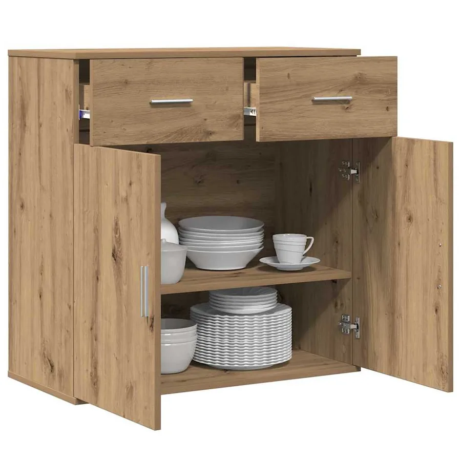 Buffet Chêne artisanal 78 x 38 x 80 cm Bois d'ingénierie - 3