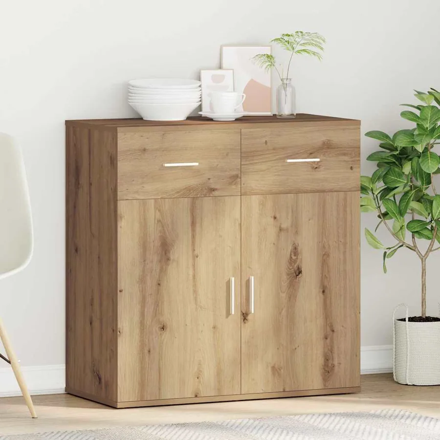 Buffet Chêne artisanal 78 x 38 x 80 cm Bois d'ingénierie - 4