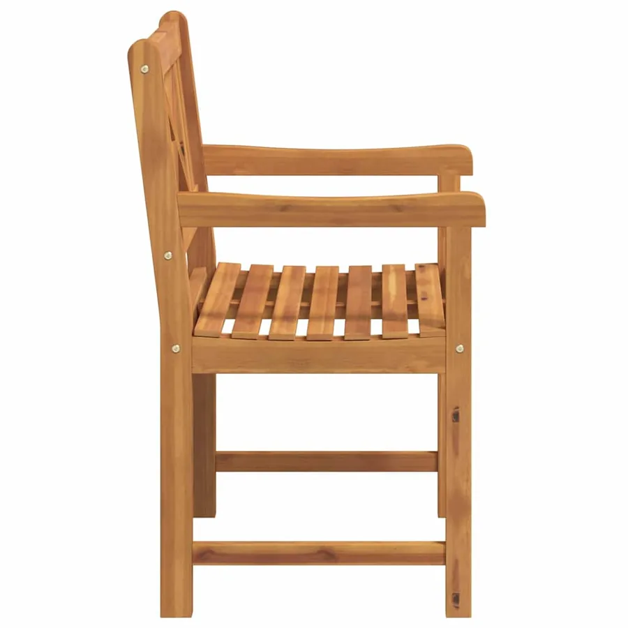 Chaises de jardin 6 pcs Naturel Bois d'Acacia Massif - 6