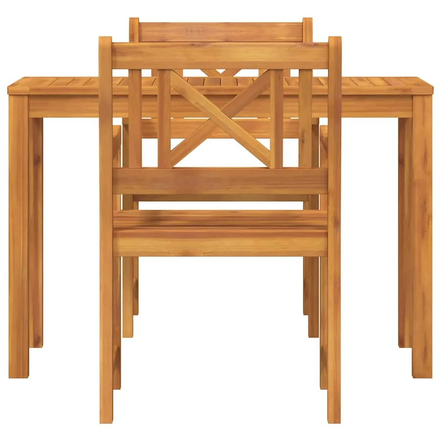 Ensemble de salle à manger pour jardin 3 pcs Marron - 7