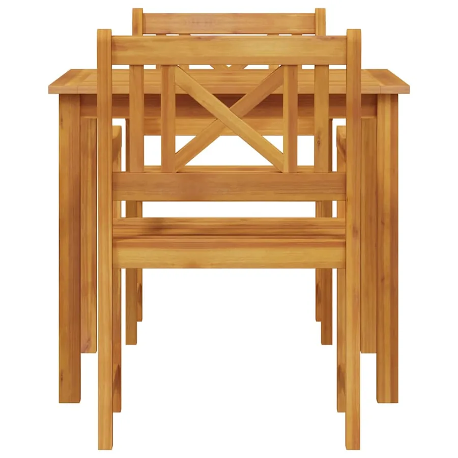 Ensemble de salle à manger pour jardin 3 pcs Marron - 7