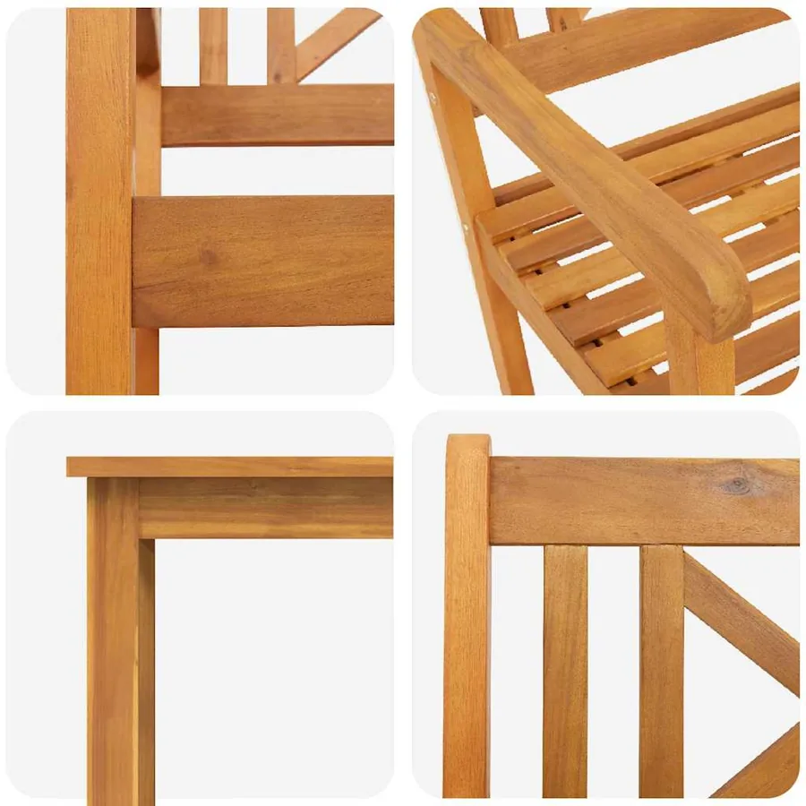 Ensemble de salle à manger pour jardin 9 pcs Marron - 9