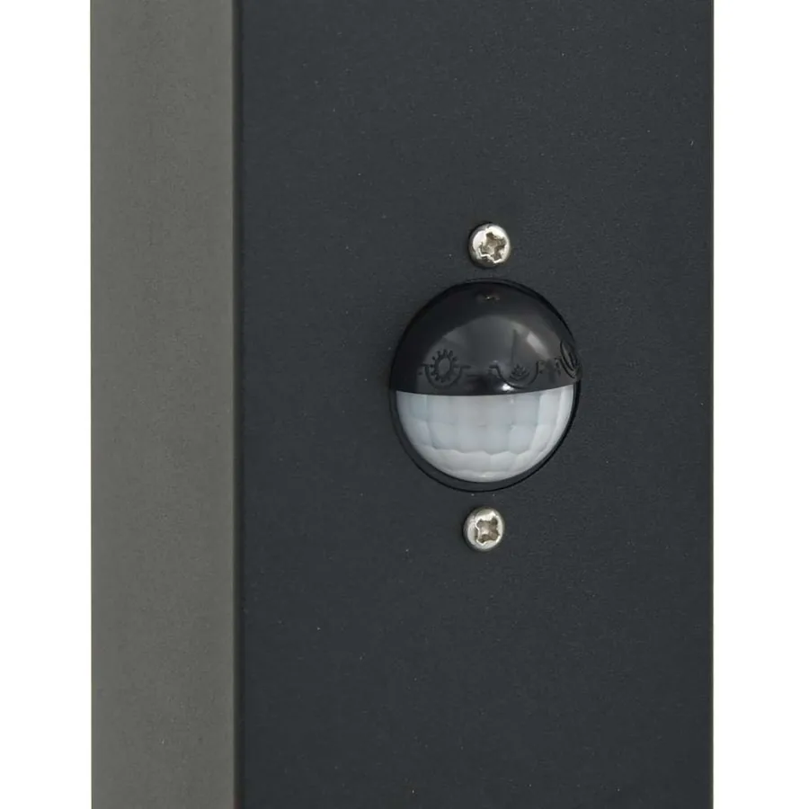 Bornes lumineuses avec détecteur lot de 3 80 cm noir IP44 - 7