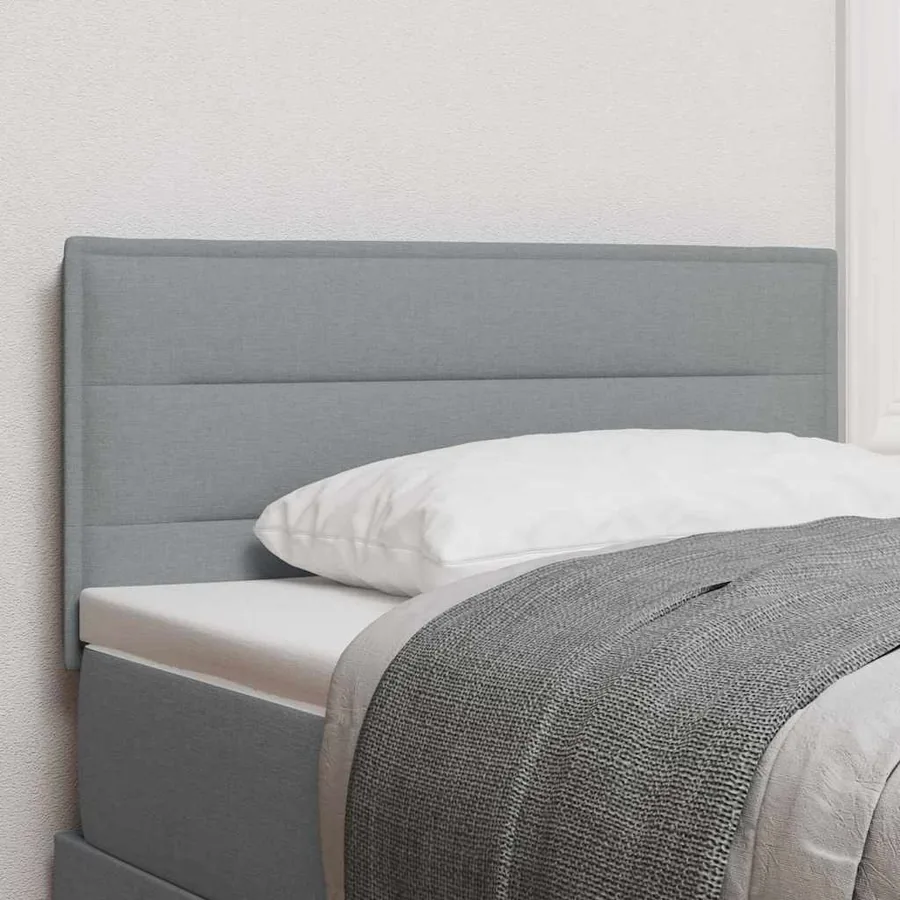 Tête de lit Gris clair 90 cm tissu