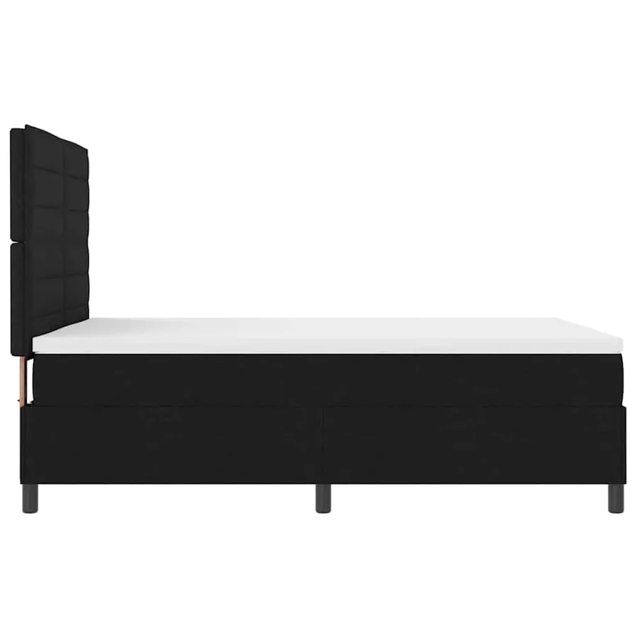 Lit à ressorts avec matelas avec LED Noir 140 x 200 cm tissu - 9