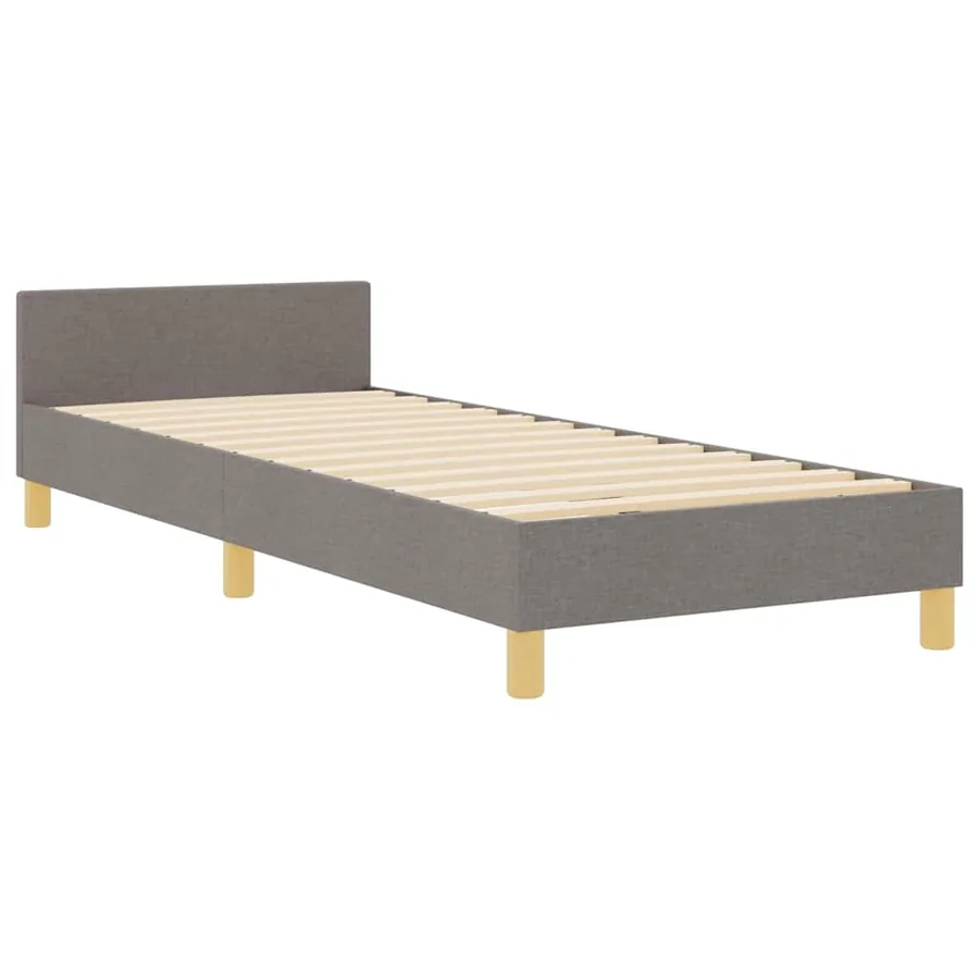Cadre de lit avec tête de lit Taupe 80 x 200 cm tissu - 6