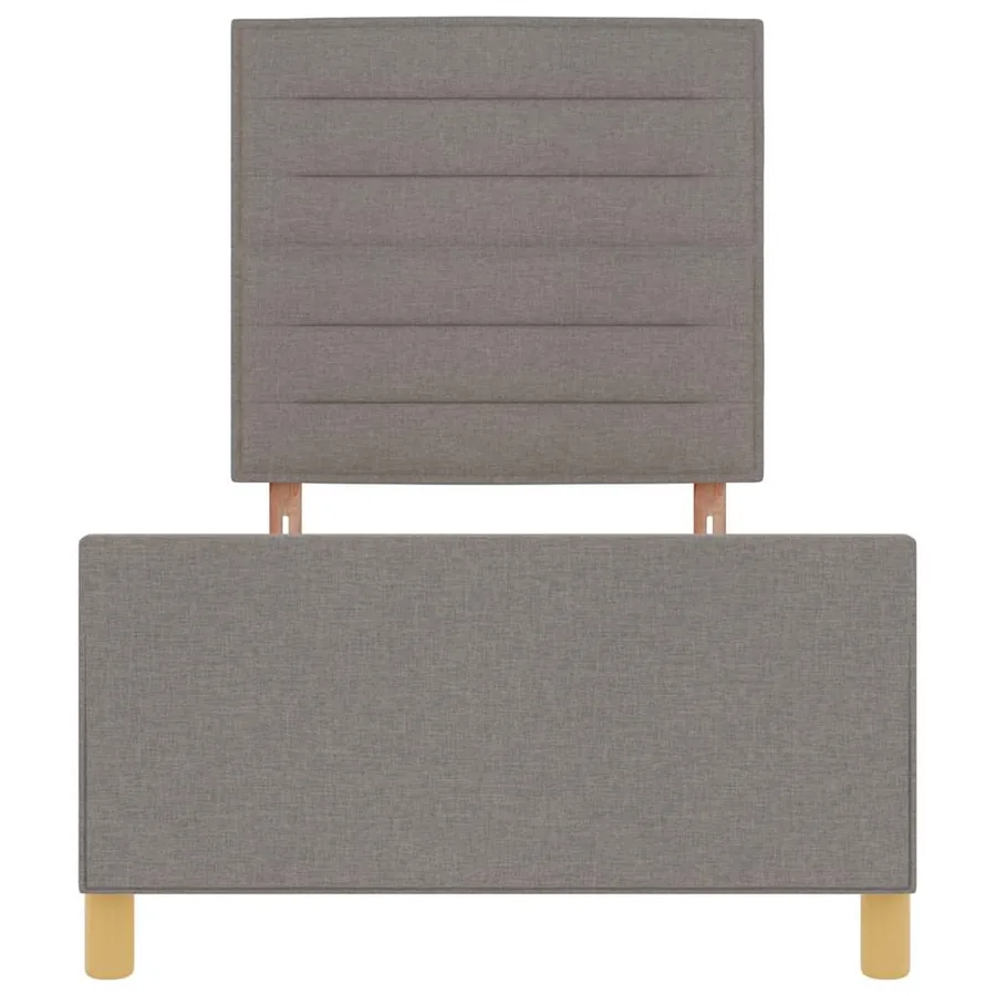 Cadre de lit avec tête de lit Taupe 80 x 200 cm tissu - 7