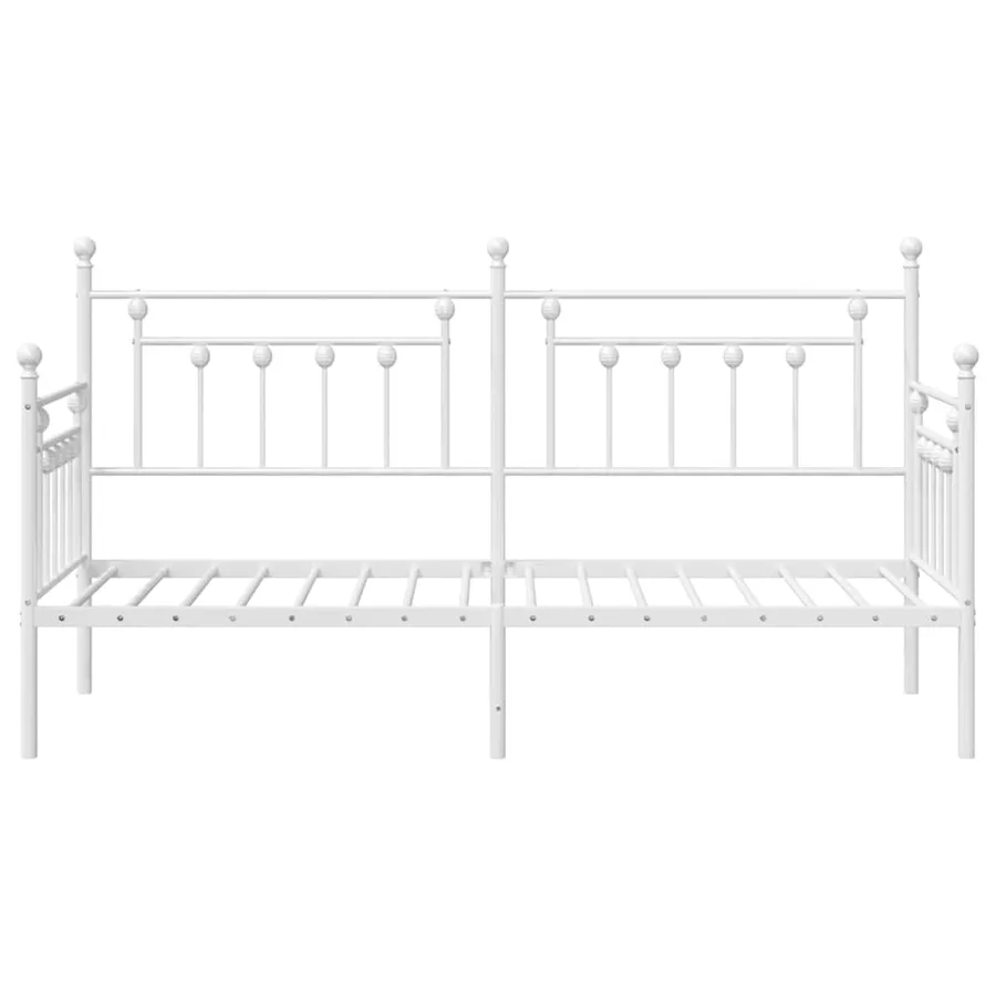 Cadre de lit de jour Blanc 75 x 190 cm Acier - 5