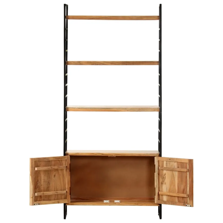 Bibliothèque à 4 niveaux 80x30x180 cm Bois d'acacia massif - 3