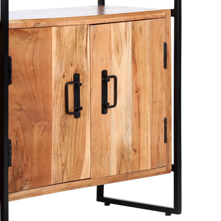 Bibliothèque à 4 niveaux 80x30x180 cm Bois d'acacia massif - 7