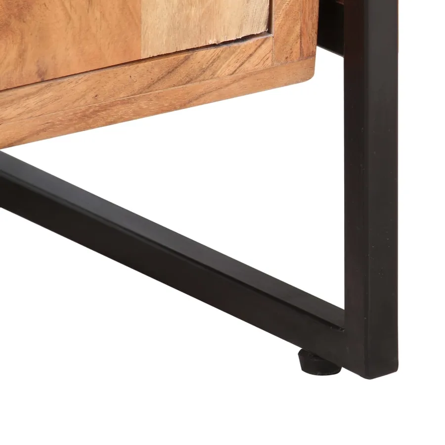 Bibliothèque à 4 niveaux 80x30x180 cm Bois d'acacia massif - 8
