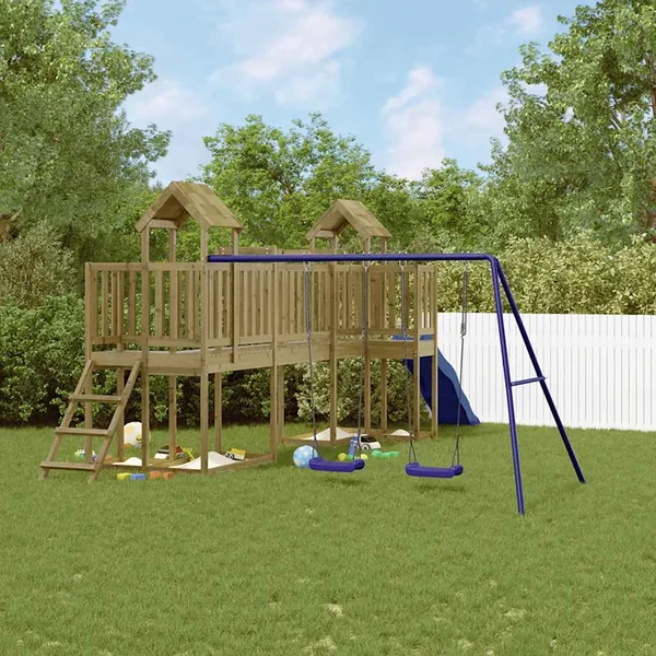 Aire de jeux d'extérieur bois de pin imprégné