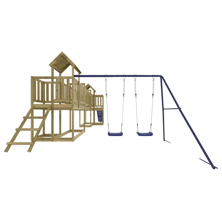 Aire de jeux d'extérieur bois de pin imprégné - 7