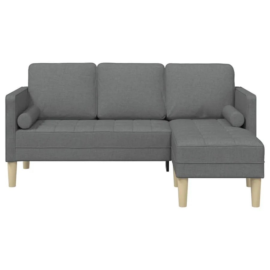 Ensemble de Canapés avec coussin Gris foncé Polyester - 4