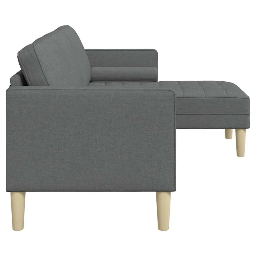 Ensemble de Canapés avec coussin Gris foncé Polyester - 5