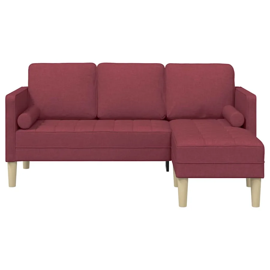 Ensemble de Canapés avec coussin Bordeaux Polyester - 4