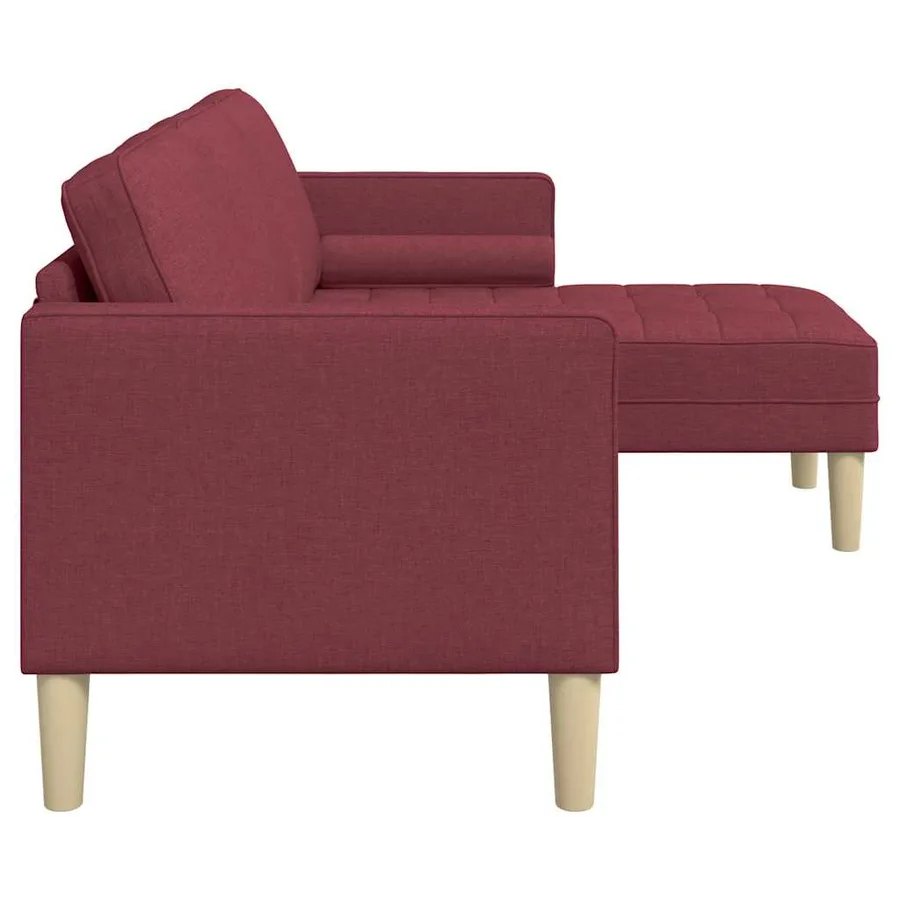 Ensemble de Canapés avec coussin Bordeaux Polyester - 5