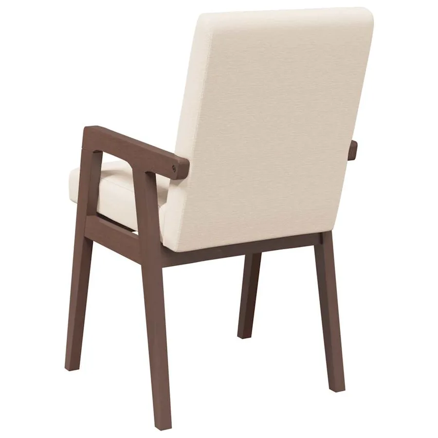 Chaises de salle à manger avec coussins (2 pcs) bois massif marron caoutchouc - 7