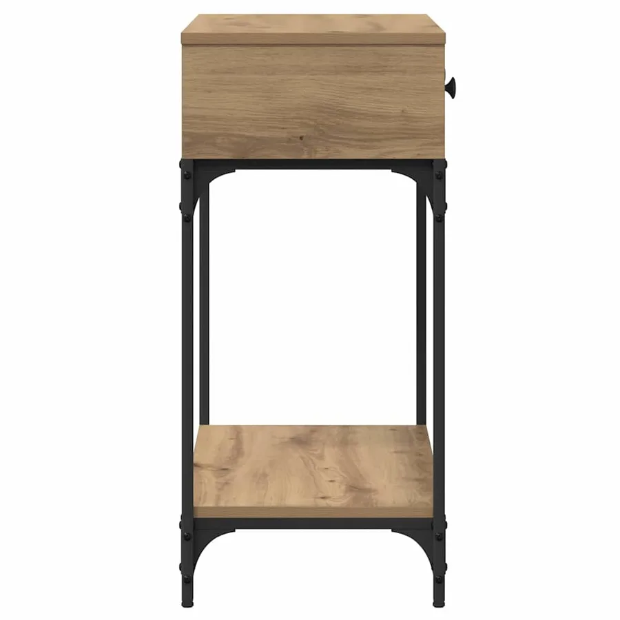 Table console chêne artisanal 75 x 34,5 x 75 cm - 7