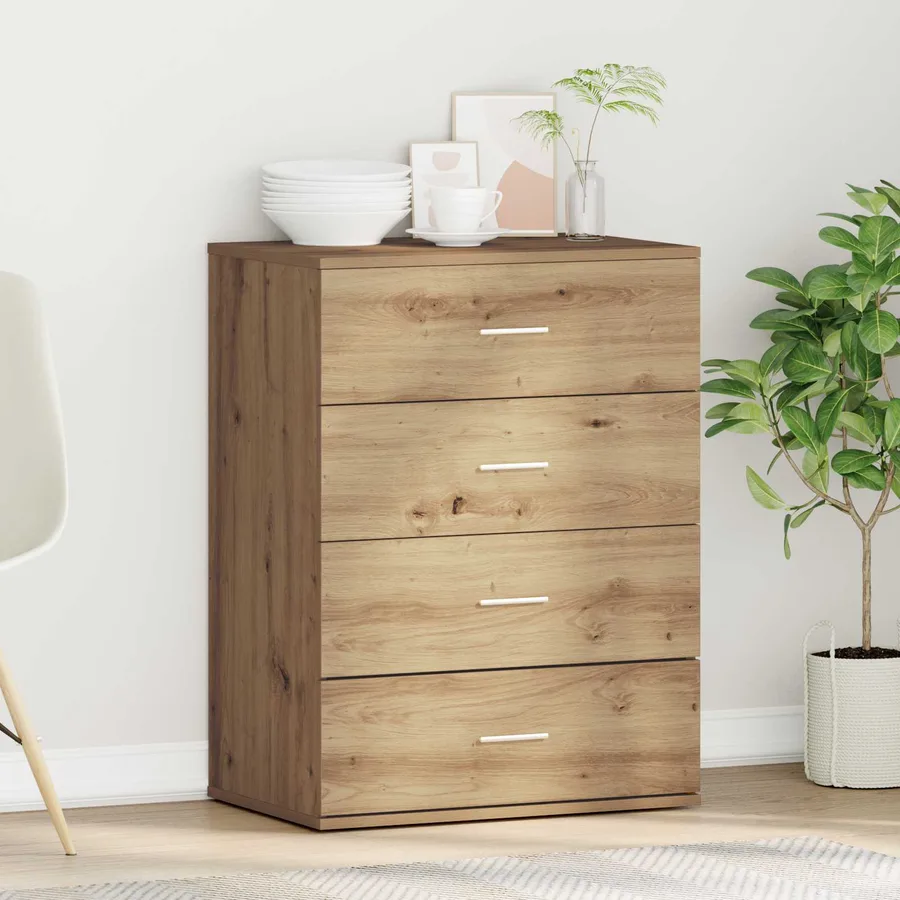 Buffet Chêne artisanal 60 x 39 x 80 cm Bois d'ingénierie - 4