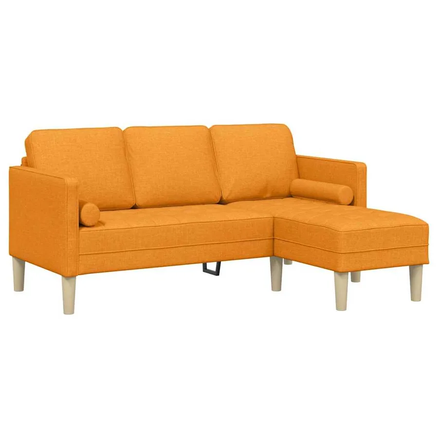 Ensemble de Canapés avec coussin Jaune foncé Polyester - 2