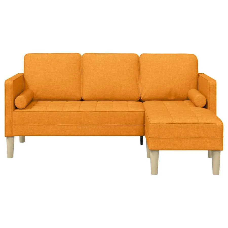 Ensemble de Canapés avec coussin Jaune foncé Polyester - 4