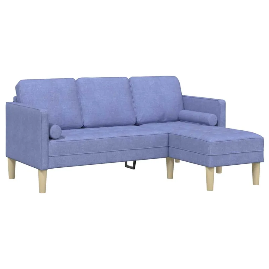 Ensemble de Canapés avec coussin Bleu denim Polyester - 2