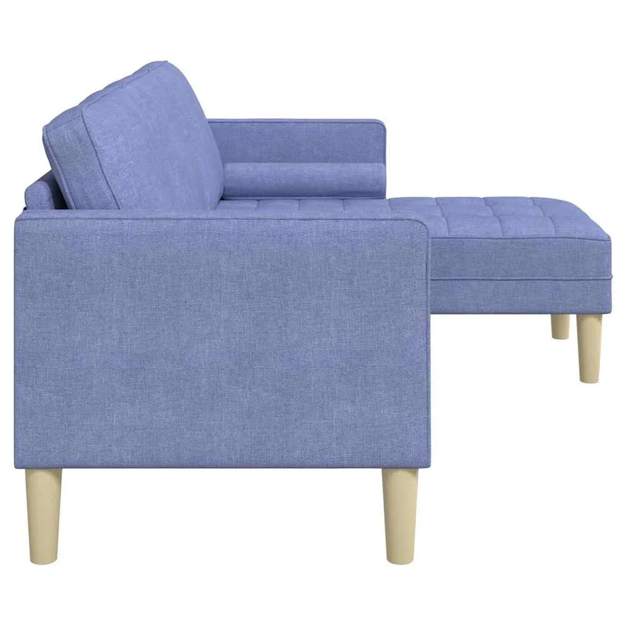 Ensemble de Canapés avec coussin Bleu denim Polyester - 5