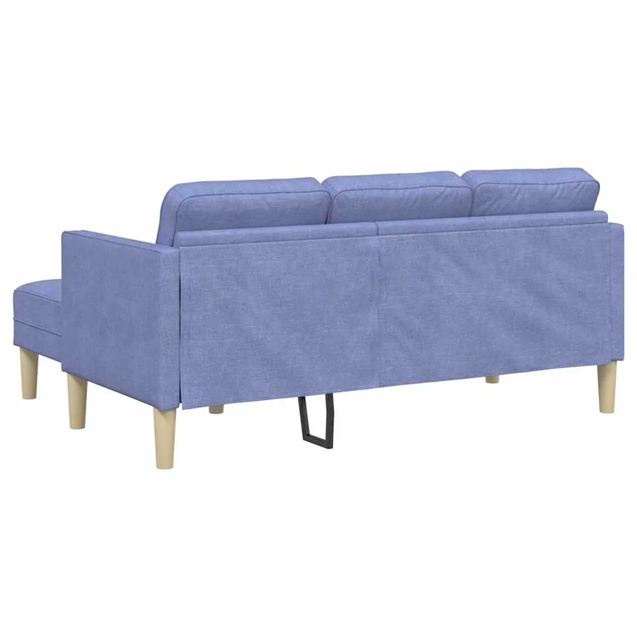 Ensemble de Canapés avec coussin Bleu denim Polyester - 6