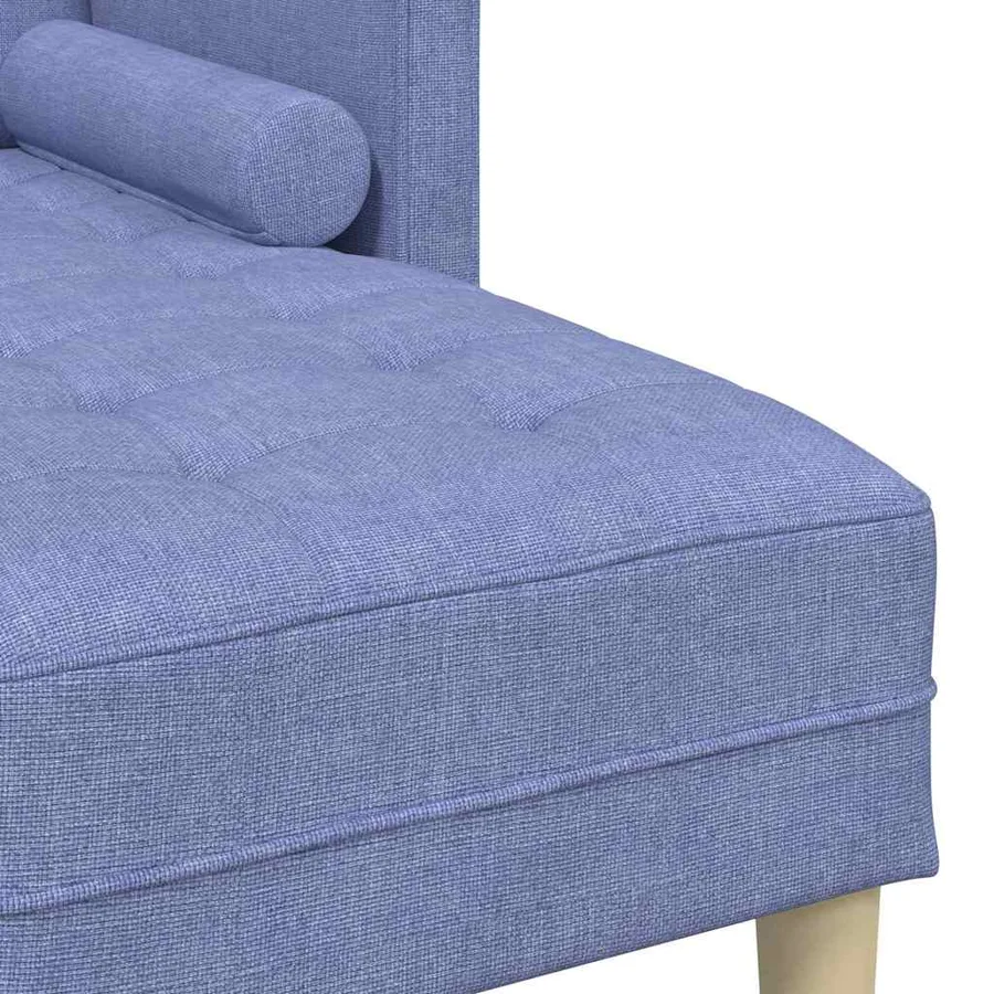 Ensemble de Canapés avec coussin Bleu denim Polyester - 7