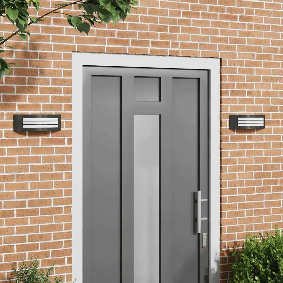 Applique Murale Extérieure 2 pcs Noir 32 x 10 x 10 cm