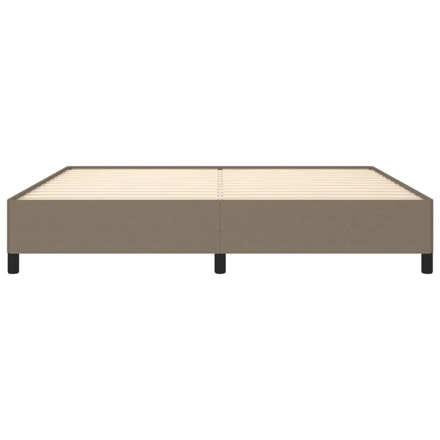 Cadre de lit sans matelas taupe 200x200 cm tissu - 5